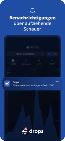 Screenshot von Drops – Der Regenalarm auf dem iPhone 1