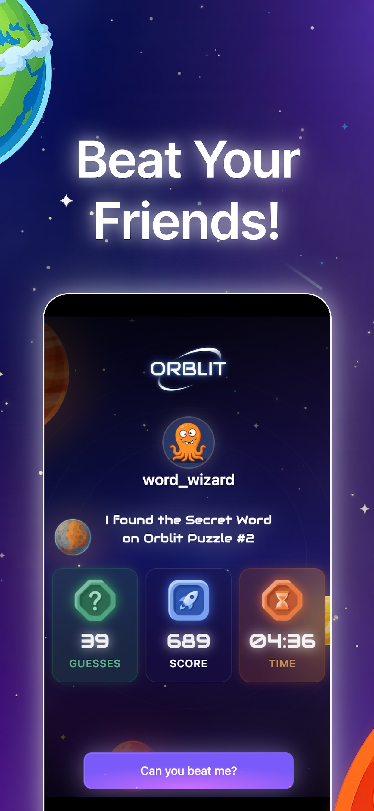 Orblit - Word Puzzle Game screenshot 4