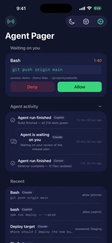 Agent Code Pager screenshot 1 of 4