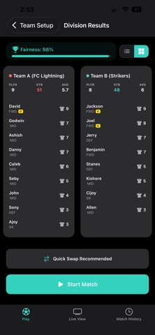 Team-Divider screenshot