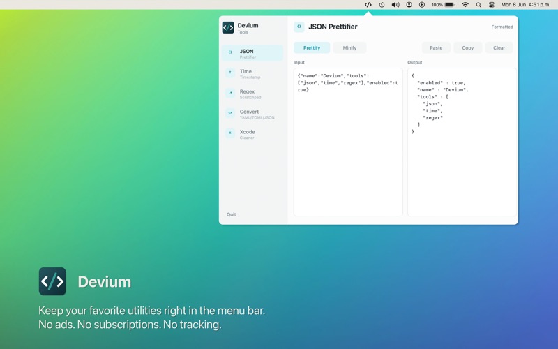 Devium screenshot