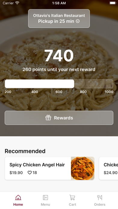 Ottavios Italian Restaurant Screenshot
