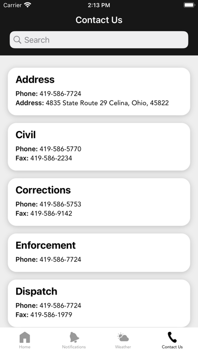 Mercer County Sheriff's Ohio Screenshot