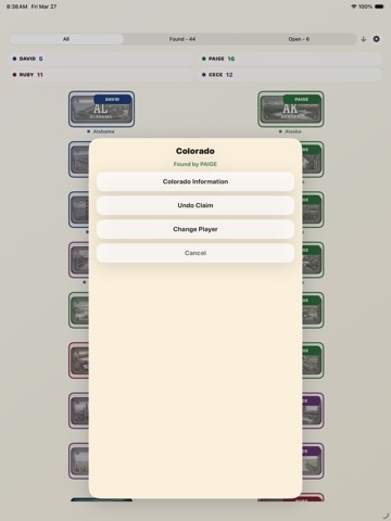 Tag50: License Plate Game iPad screenshot