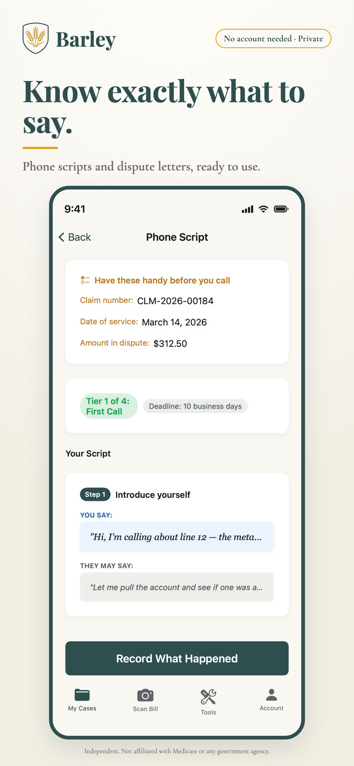 Barley: Medicare Bill Check screenshot 4