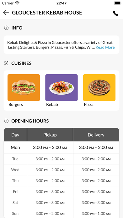 GLOUCESTER KEBAB HOUSE Screenshot