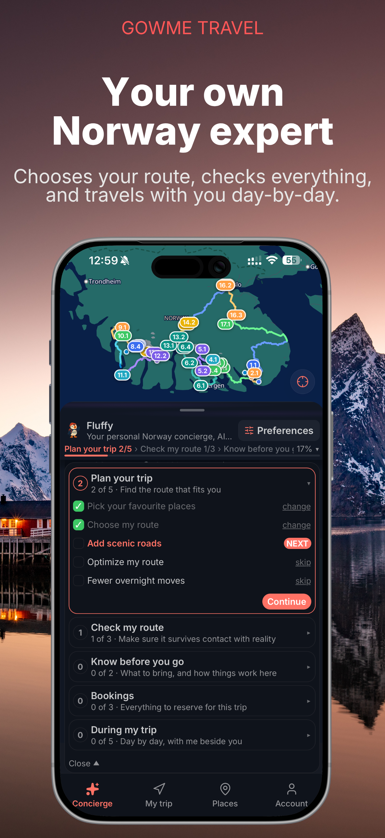 Gowme - Norway Travel Planner screenshot 2