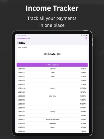 InTrack - Income Tracker iPad screenshot