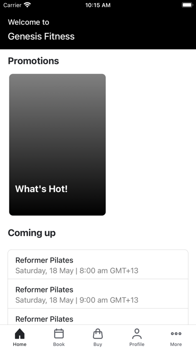 Genesis Fitness Reformer Screenshot