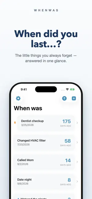 WhenWas screenshot 1