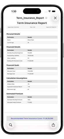 Term Insurance Calculator Screenshot 7 of 9
