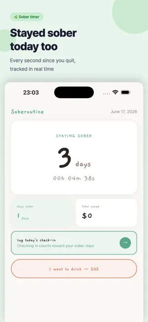 Soberoutine - Quit Drinking screenshot 1