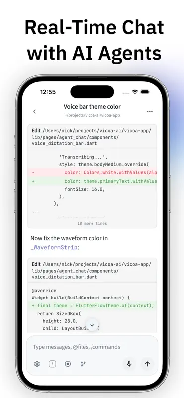Vicoa: Claude Code & Codex IDE screenshot 3 of 8
