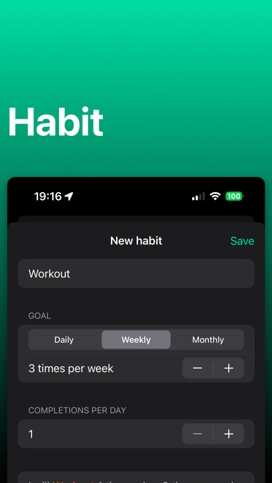 Habs: Habit Tracker Screenshot