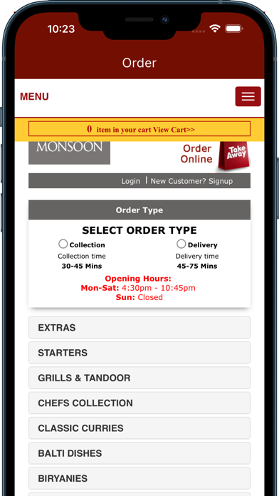Monsoon Restaurant Screenshot