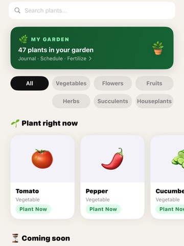 Furrow Garden & Plant ID iPad screenshot