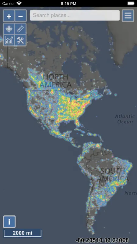 Light Pollution Map screenshot 1 of 8