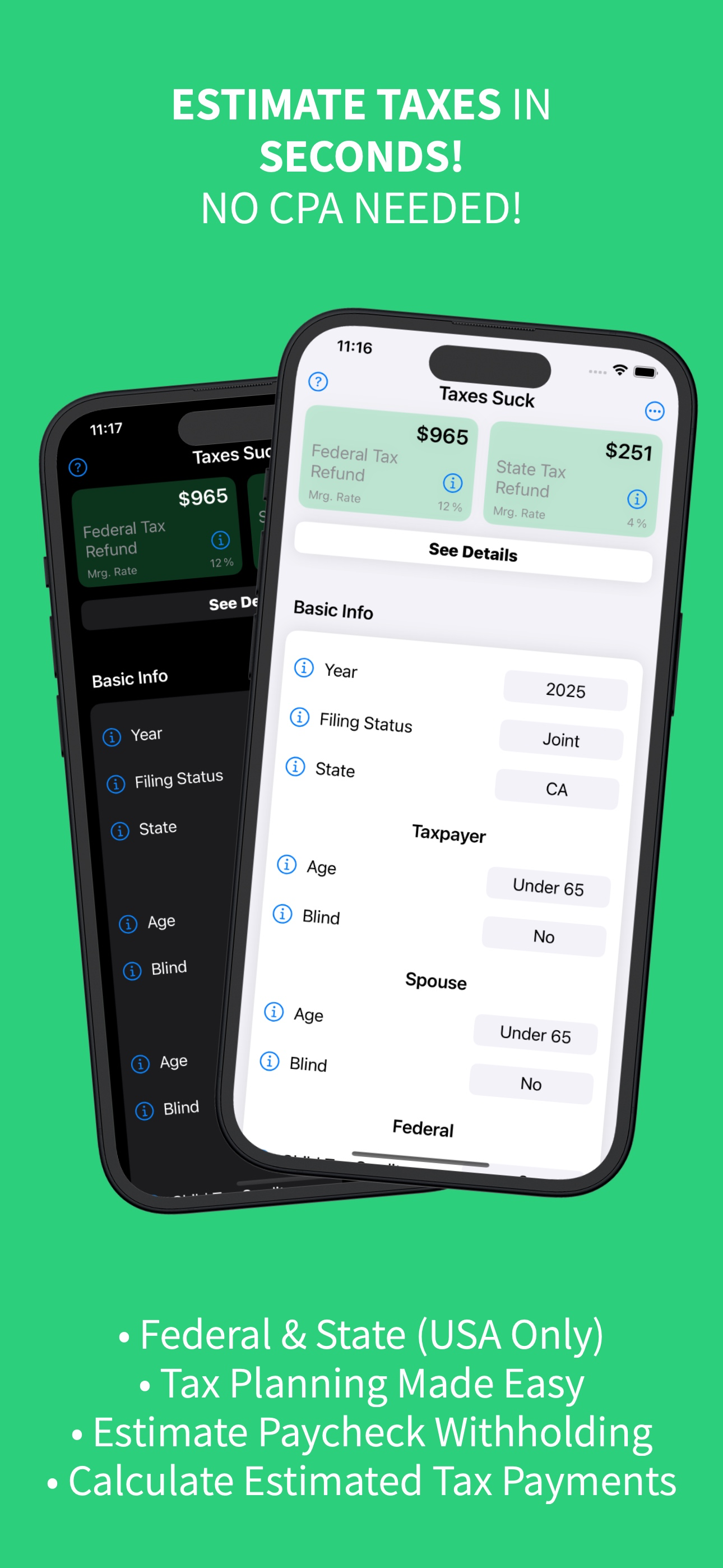 Taxes Suck: USA Federal State