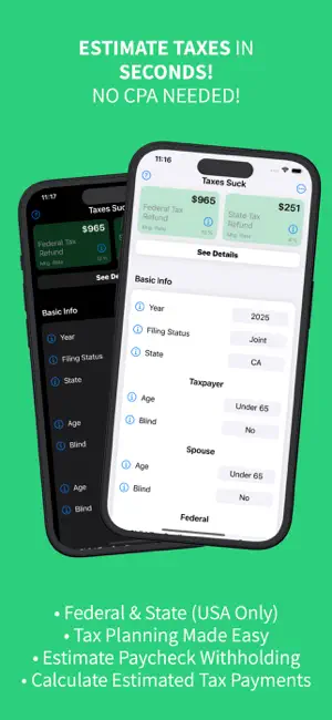Taxes Suck: USA Tax Calculator screenshot 1