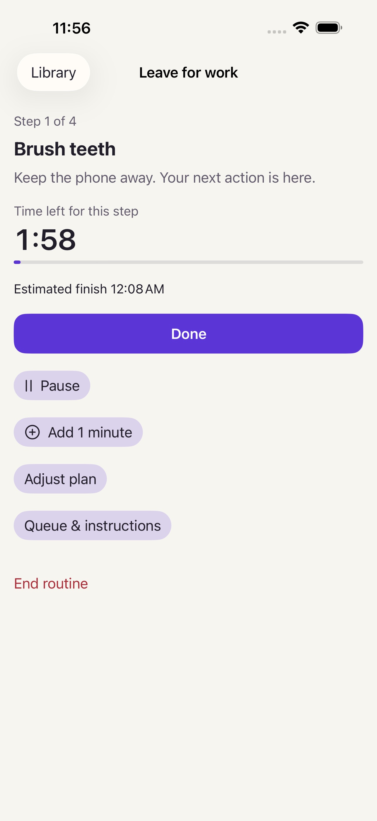Screenshot 1 of NextStep: Routine Timer