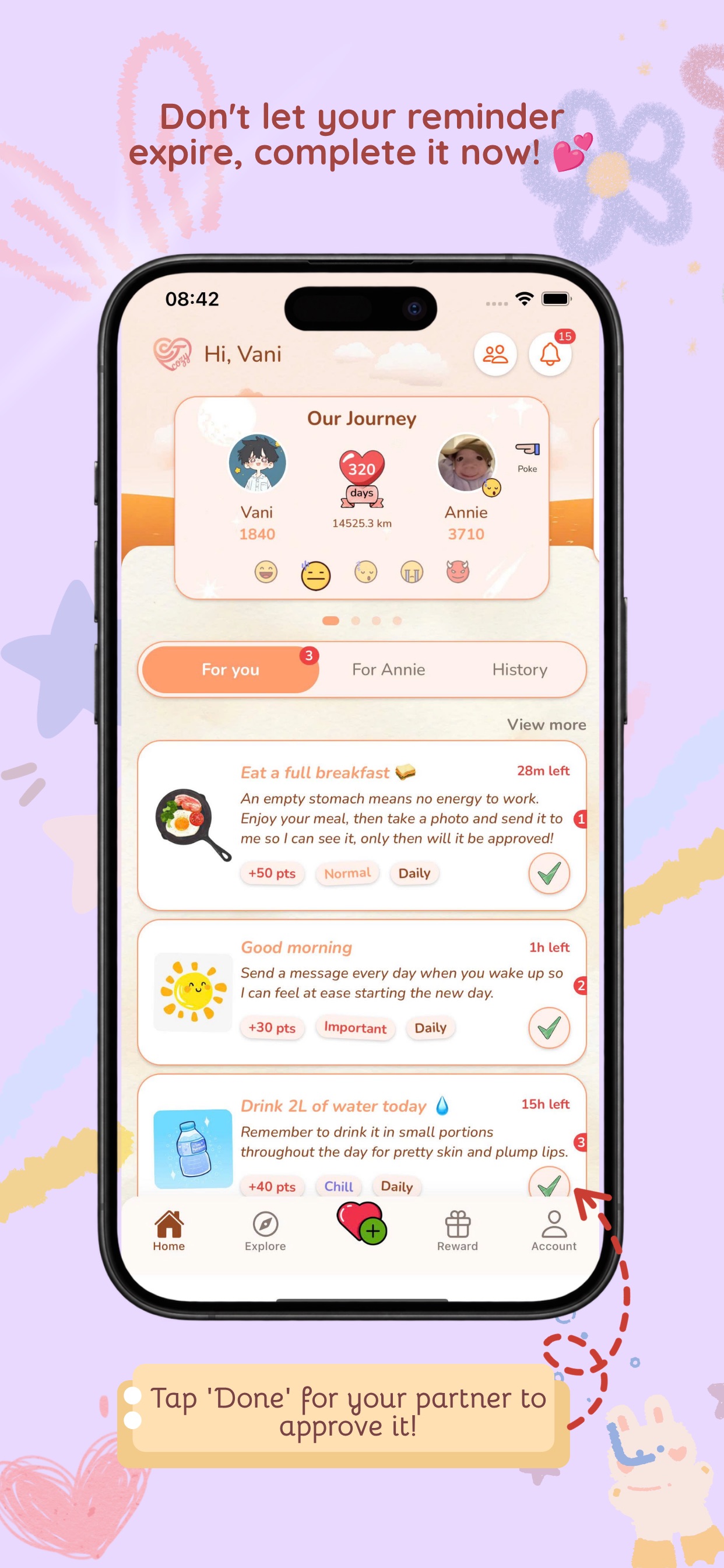 Screenshot 2 of Cozy Treat: Couple Reminders