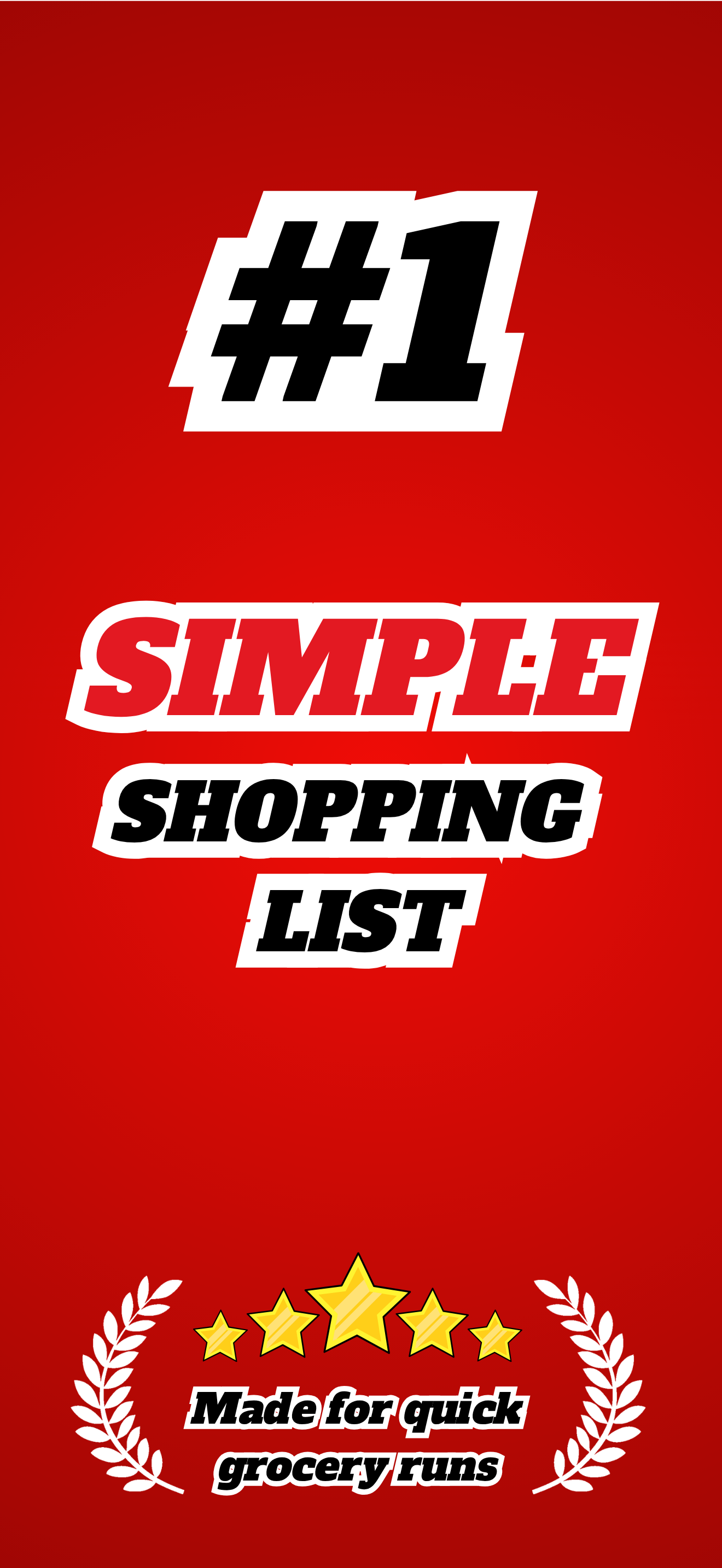 SIMPLE Shopping List + To Do