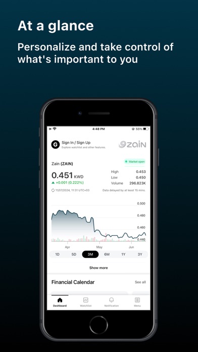 Zain Group Investor Relations Screenshot