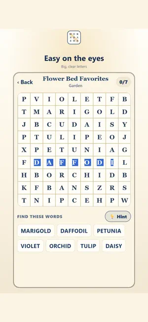 Word Search: Large Print screenshot 1