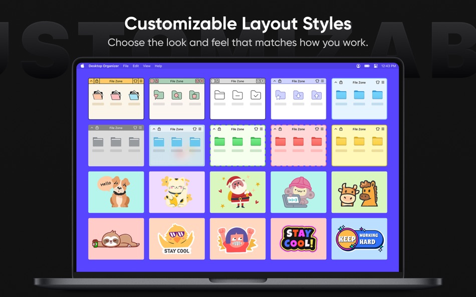 #4. Desktop Organizer - File Zones (macOS) Podle: 建利 陈