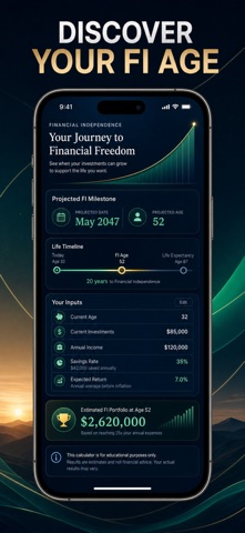 储蓄率计算器 财务自由独立 提前退休 FIRE复利规划 screenshot
