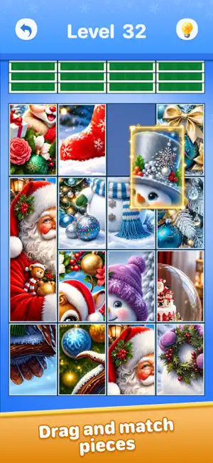 Christmas Jigdrop Puzzle screenshot 2