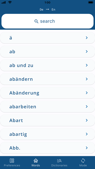 German English Dictionary EnDe Screenshot