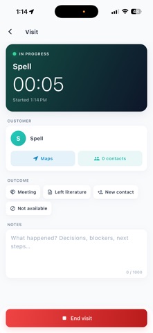 Spell CRM iPhone screenshot