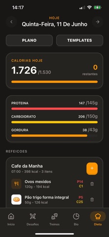 Liftz: Dieta e Treino iPhone screenshot