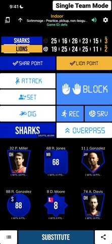 BT Volleyball Stats screenshot
