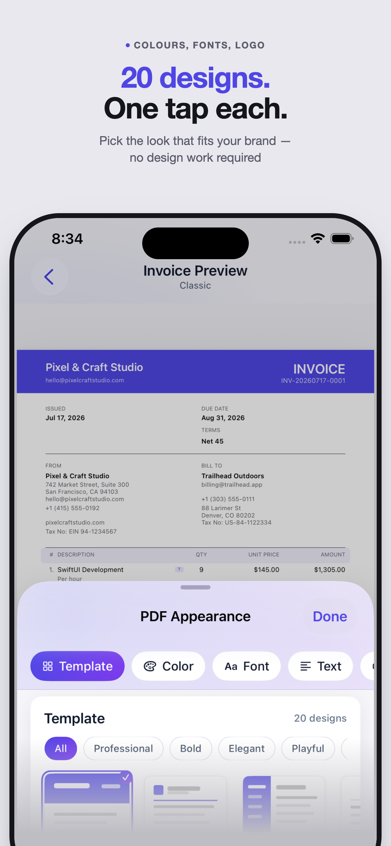 Invoices — Create & Send screenshot 9