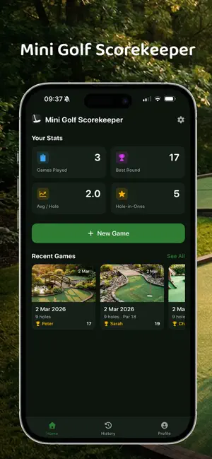 Mini Golf Scorekeeper screenshot 1