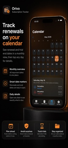 Orivo: Subscription Tracker Screenshot 4 of 5