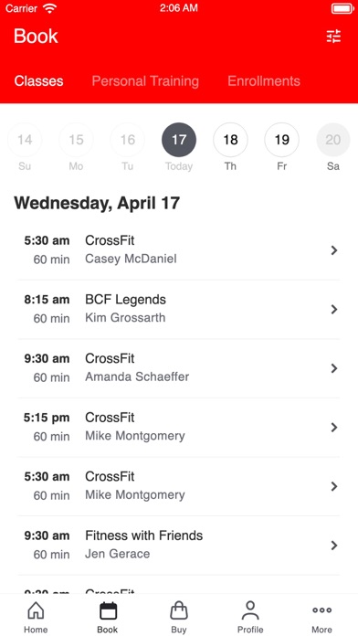 BCF24 Fitness Screenshot