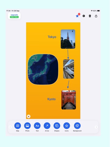 Travel Story Creator iPad screenshot