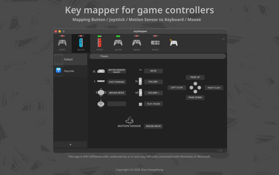 #2. JoyMapper (macOS) By: 鸿升 刁