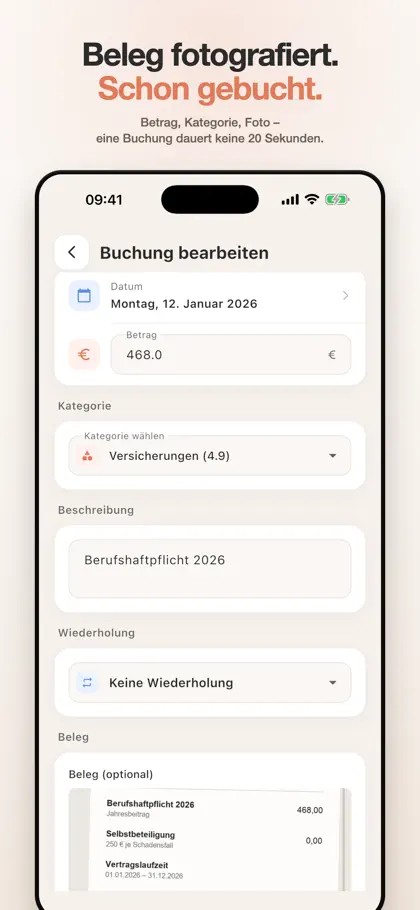 Screenshot 3 di 6 di EÜR & EAR Einfach Buchhaltung