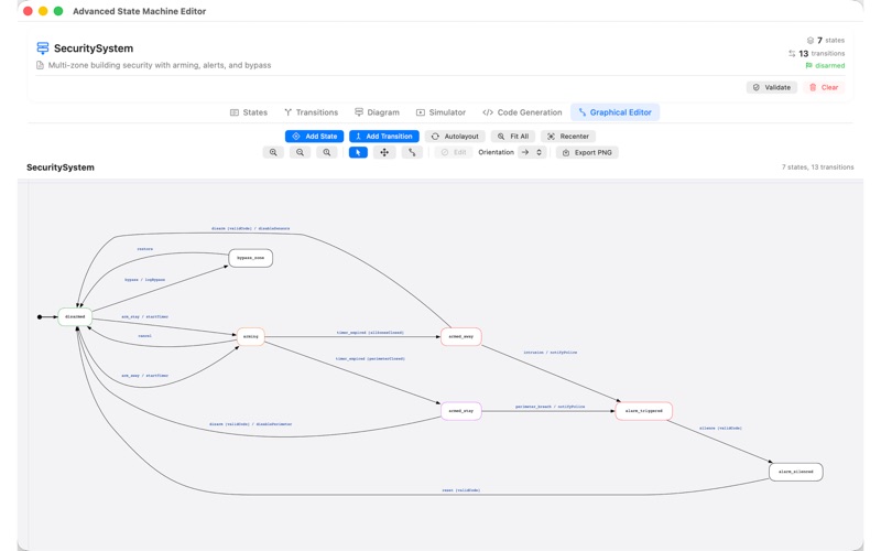 Advanced State Machine Editor screenshot