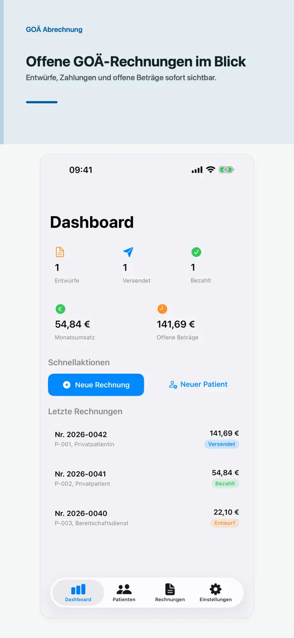 Screenshot #1 pour GOÄ Abrechnung