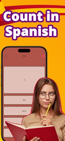 Numbers in Spanish language iPhone screenshot