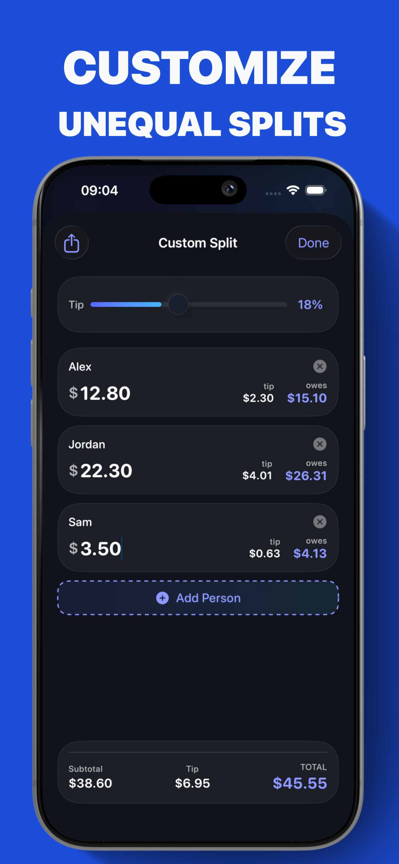 Tip Calculator Split Tiply screenshot 3