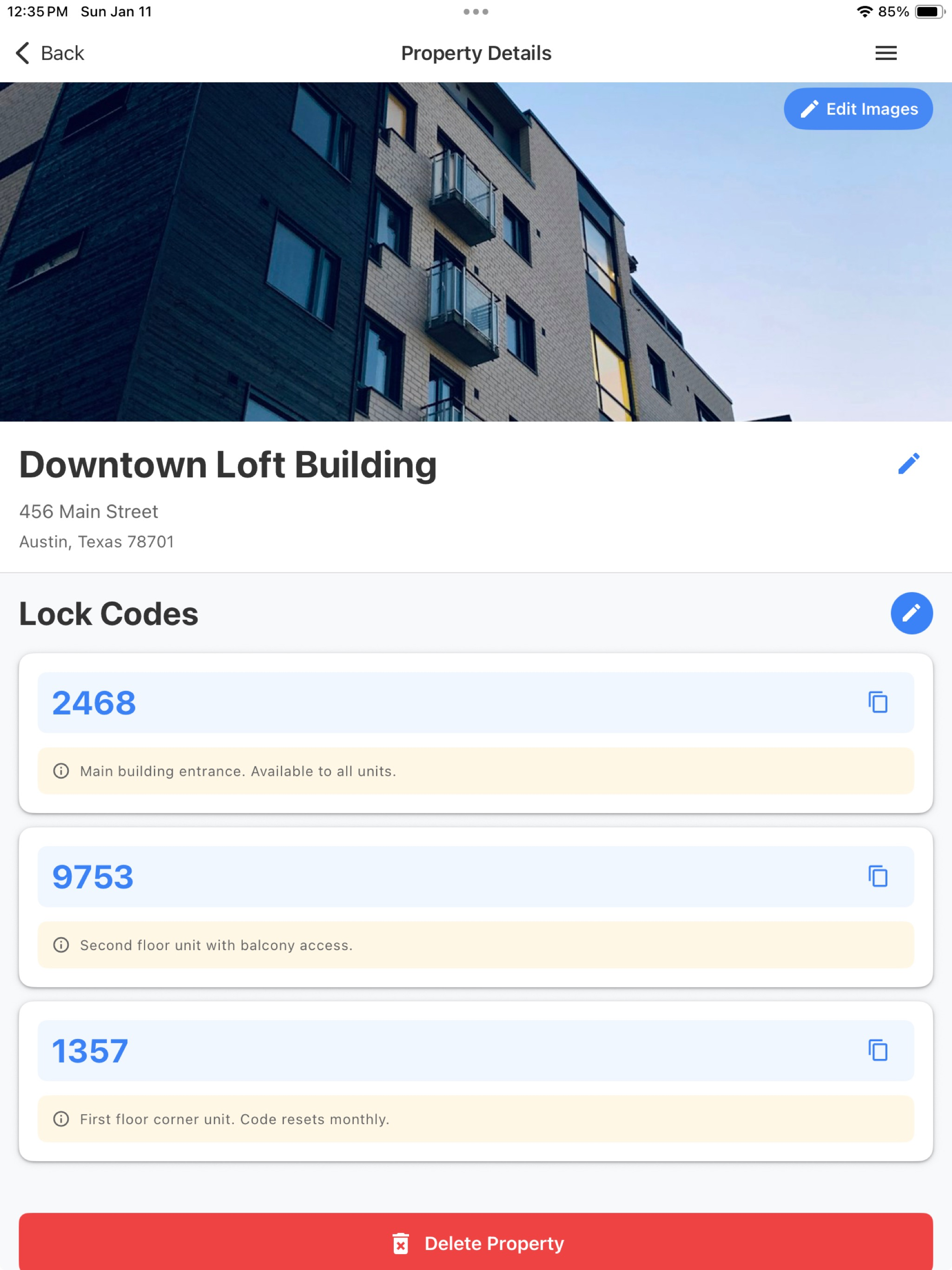 Lock Code Tracker