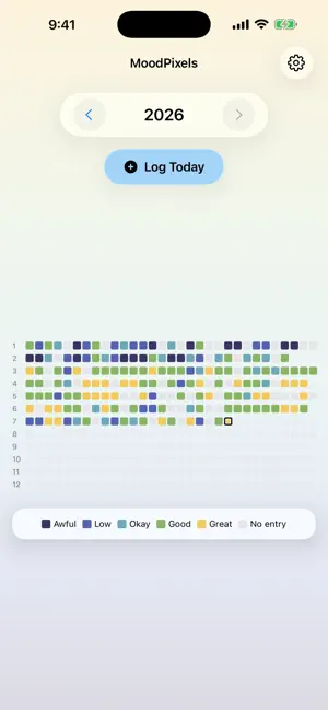 MoodPixels: Mood Diary screenshot 1