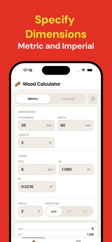 Wood Calculator Estimator screenshot 1