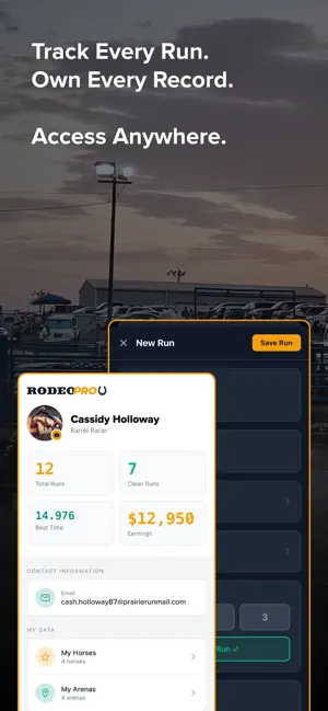 RodeoPro: Barrel Race Tracker screenshot 3